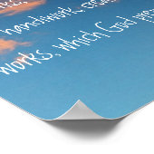 schöne Himmelsbibel Vers Ephesianer 2:8-10 Poster (Ecke)