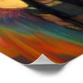 Schöne Himmelsspiritenführer Regenbogenwings Poster (Ecke)