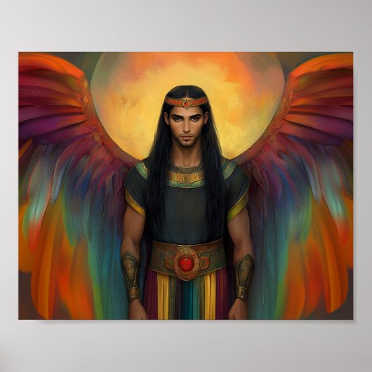 Schöne Himmelsspiritenführer Regenbogenwings Poster (Vorne)