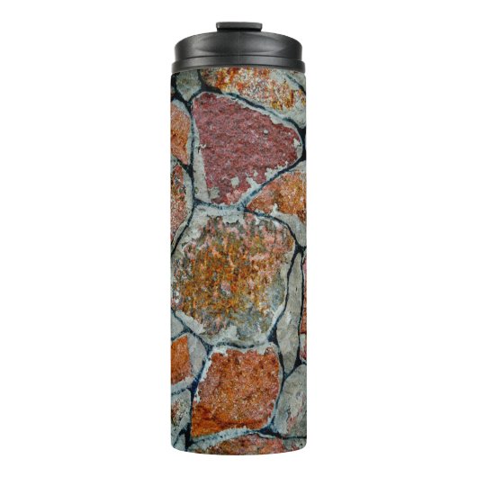 schöne Hintergrundtextur mit Steinabstrakten, Thermosbecher (Vorderseite)