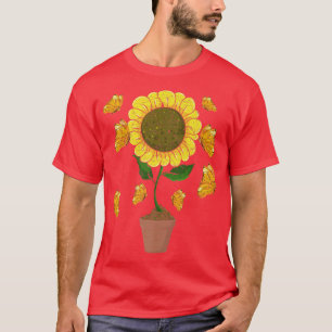 Schöne Hippie Sonnenblume Insekt Entomologe aber T-Shirt