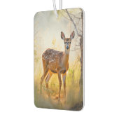 Schöne Hirsche im Waldlandschaftsdesign Autolufterfrischer (Links)