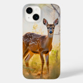Schöne Hirsche im Waldlandschaftsdesign Case-Mate iPhone Hülle (Rückseite)
