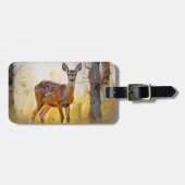 Schöne Hirsche im Waldlandschaftsdesign Gepäckanhänger (Vorderseite horizontal)