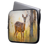 Schöne Hirsche im Waldlandschaftsdesign Laptopschutzhülle (Vorderseite Links)