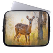 Schöne Hirsche im Waldlandschaftsdesign Laptopschutzhülle (Vorderseite)