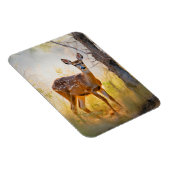 Schöne Hirsche im Waldlandschaftsdesign Magnet (Rechte Seite)