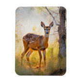 Schöne Hirsche im Waldlandschaftsdesign Magnet (Vertikal)