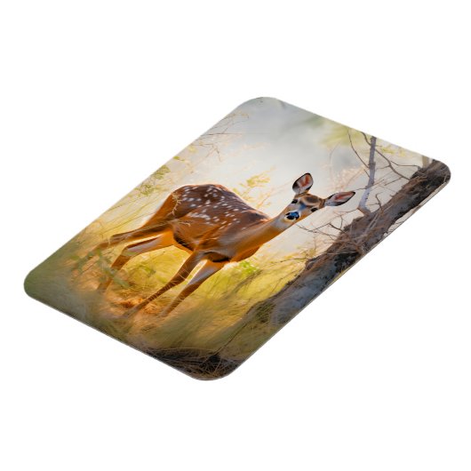 Schöne Hirsche im Waldlandschaftsdesign Magnet (Linke Seite)