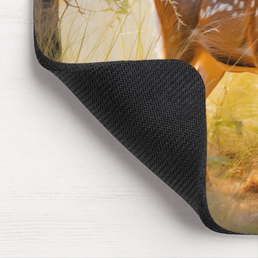 Schöne Hirsche im Waldlandschaftsdesign Mousepad (Ecke)