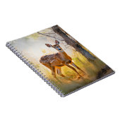 Schöne Hirsche im Waldlandschaftsdesign Notizblock (Rechte Seite)