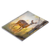 Schöne Hirsche im Waldlandschaftsdesign Notizblock (Linke Seite)