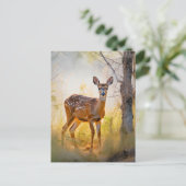 Schöne Hirsche im Waldlandschaftsdesign Postkarte (Stehend Vorderseite)