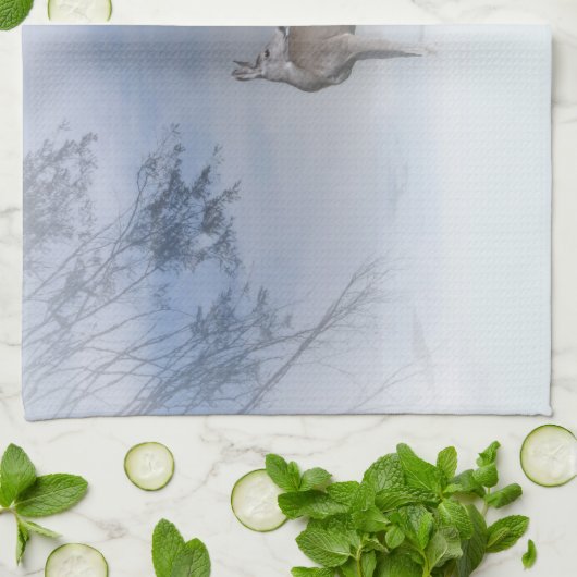 Schöne Hirsche und Jay in den Schneeschuhtotüchern Handtuch (Gefaltet)