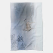 Schöne Hirsche und Jay in den Schneeschuhtotüchern Handtuch (Vertikal)