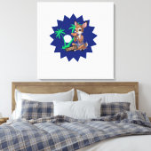 schöne Hirschpizza Leinwanddruck (Insitu (Schlafzimmer))
