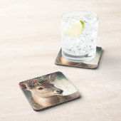 Schöne Hirschwintertage/Weihnachten Untersetzer (Rechte Seite)