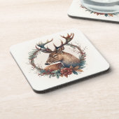Schöne Hirschwintertage/Weihnachten Untersetzer (Linke Seite)