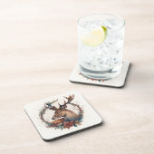 Schöne Hirschwintertage/Weihnachten Untersetzer (Rechte Seite)