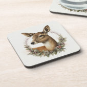 Schöne Hirschwintertage/Weihnachten Untersetzer (Linke Seite)