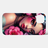 Schöne hispanische Anime-Frau Case-Mate iPhone Hülle (Rückseite (Horizontal))