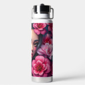 Schöne hispanische Anime-Frau Trinkflasche (Hinten)