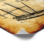 Schöne historische Seen Schiffswracks drucken Poster (Ecke)