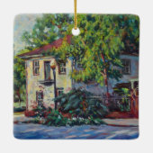 Schöne historische Zuhause in New Harmonie Indiana Keramikornament (Rückseite)