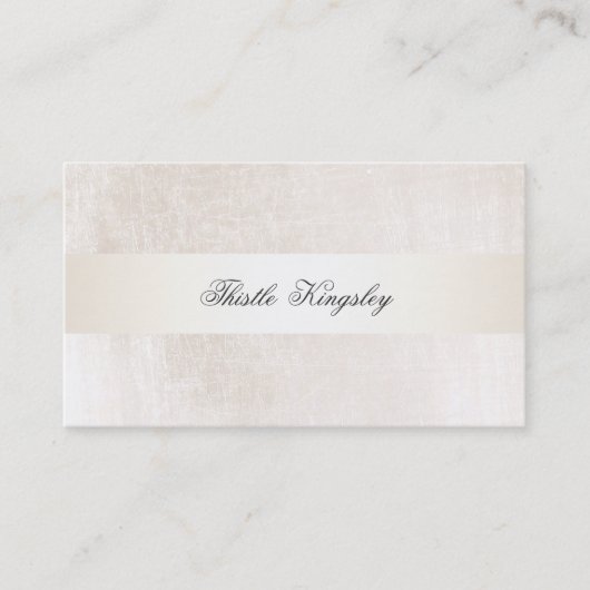 Schöne Hochskala-Imitate Stain Stripe Elfenbein Visitenkarte (Vorderseite)