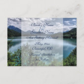 Schöne Hochzeit am Bergsee Sichern Sie die Datumsk Save The Date (Rückseite)