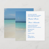 Schöne Hochzeit am Strand Einladung (Vorne/Hinten)