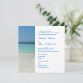Schöne Hochzeit am Strand Einladung (Stehend Vorderseite)