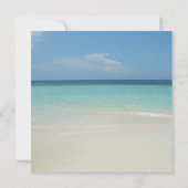 Schöne Hochzeit am Strand Einladung (Rückseite)