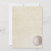 Schöne Hochzeit am Strand Einladung (Rückseite)