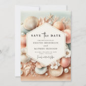 Schöne Hochzeit am Strand Save The Date (Vorderseite)