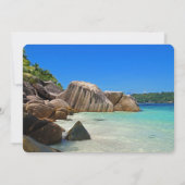 Schöne Hochzeit am Tropischen Meer Einladung (Rückseite)