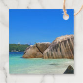 Schöne Hochzeit am Tropischen Meer Geschenkanhänger (Rückseite)