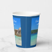 Schöne Hochzeit am Tropischen Meer Pappbecher (Rechts)