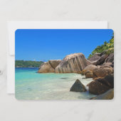 Schöne Hochzeit am Tropischen Meer Save The Date (Rückseite)