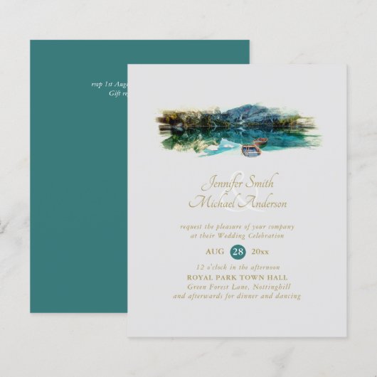 Schöne Hochzeit auf dem See (Vorne/Hinten)