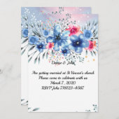 Schöne Hochzeit der Aquarellfarben-Blume Einladung (Vorne/Hinten)