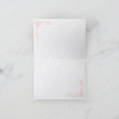 Schöne Hochzeit der hellrosa Rose Dankeskarte (Innenseite)