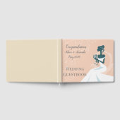 Schöne Hochzeit der rosa Braut Gästebuch (Voll)