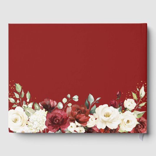 Schöne Hochzeit der Roten Rose Gästebuch (Rückseite)