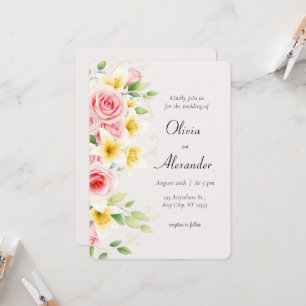 Schöne Hochzeit der Tropen Einladung