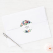 Schöne Hochzeit der Wasserfarben Runder Aufkleber (Umschlag)