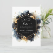 Schöne Hochzeit der Wasserfarben Save The Date (Stehend Vorderseite)