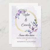 schöne Hochzeit Einladung (Vorne/Hinten)