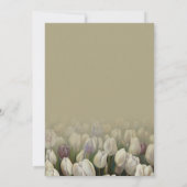 Schöne Hochzeit Einladung mit weißen Tulpen (Rückseite)