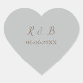 Schöne Hochzeit Herz-Aufkleber (Vorderseite)